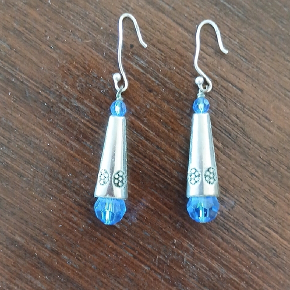 TUAREG Elegant Silver 925Blue Dangle Earrings